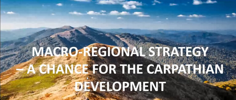 STRATEGIA MAKROREGIONALNA - SZANSA NA ROZWÓJ KARPAT